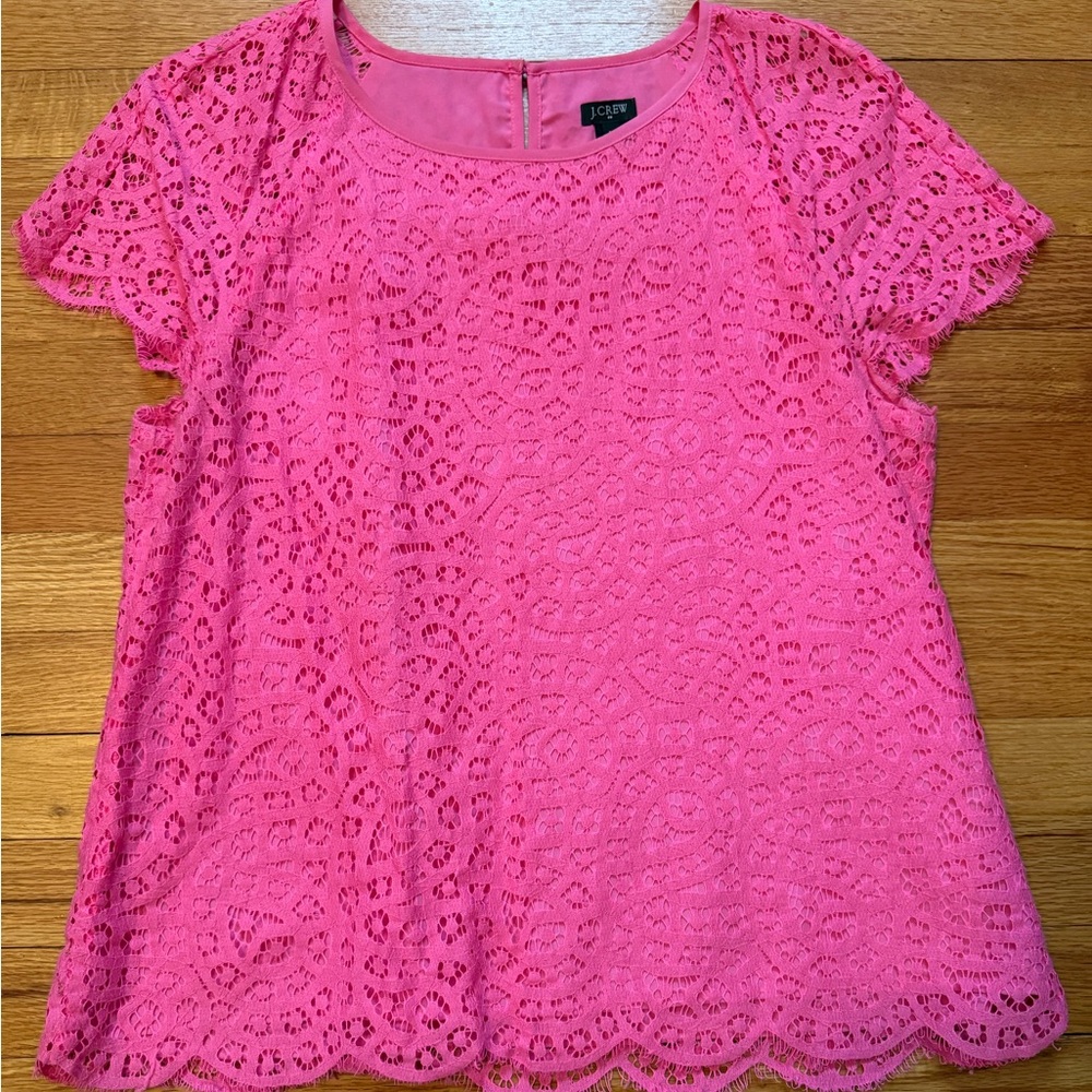 J. Crew Factory Pink Lace top